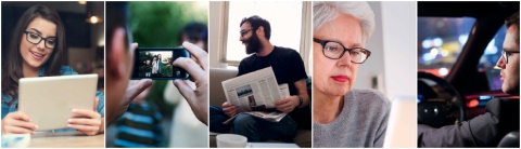 Sehen: Tablet, Smartphone, Zeitung, Computer, Auto